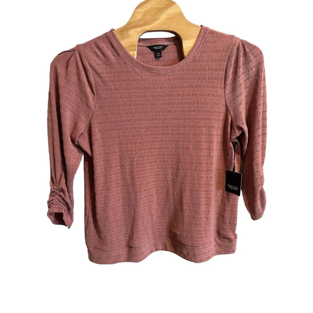 Simply Vera Vera Wang runched Textured Top XXL